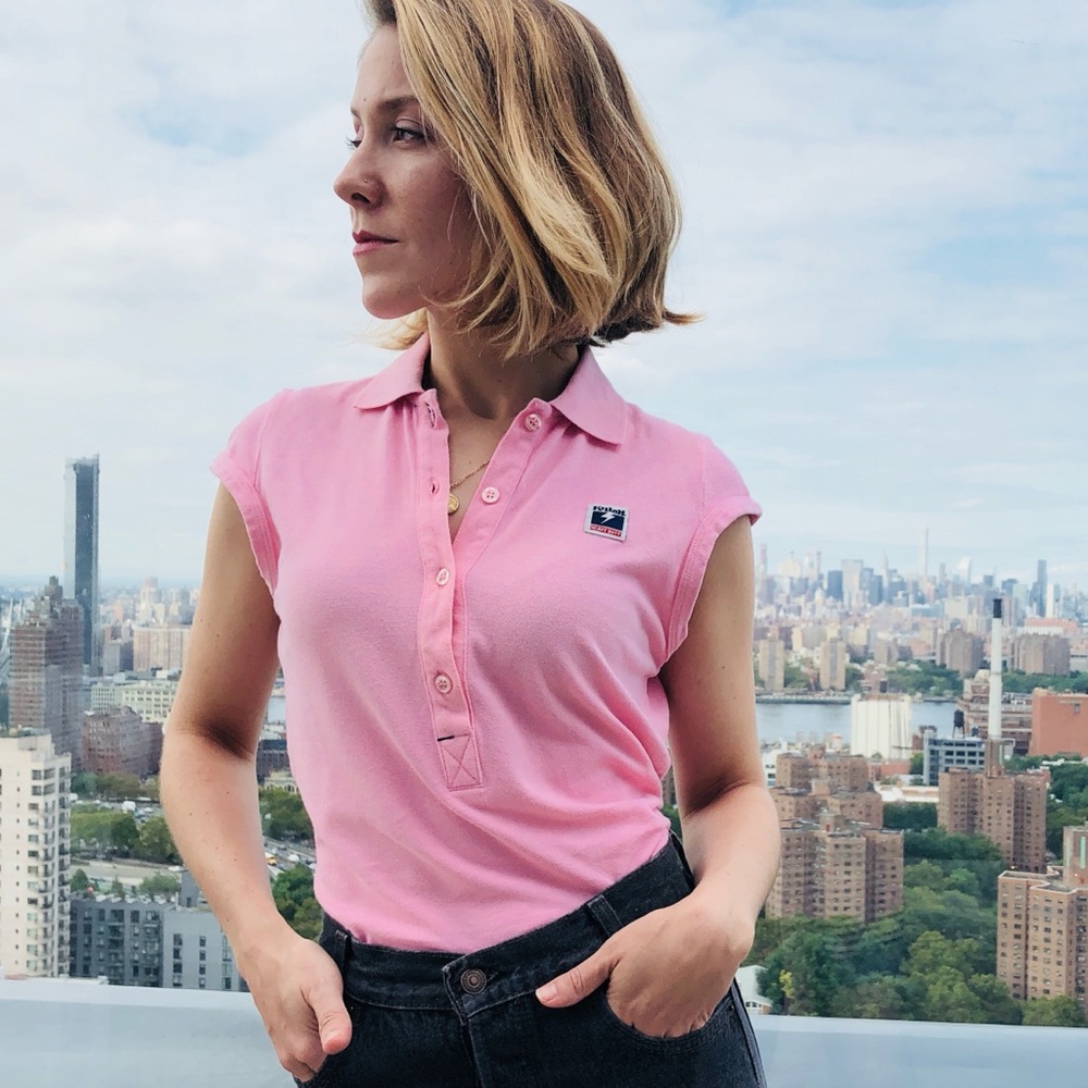 Vintage 90s Killah Pink Polo Collar Top